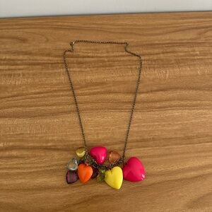 RAINBOW HEARTS CHARMS NECKLACE